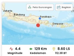 Gempa M 4,4 Guncang Malang