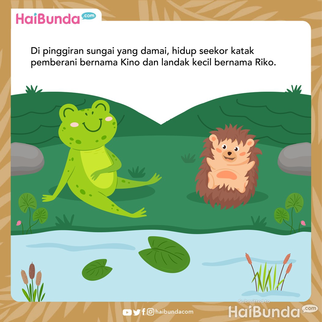 Cerita Fabel: Beruang dan Landak Selamatkan Rumah Katak