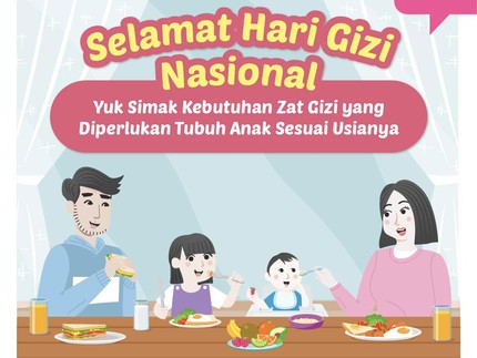 Selamat Hari Gizi Nasional, Yuk Simak Kebutuhan Zat Gizi yang Diperlukan Tubuh Anak Sesuai Usianya