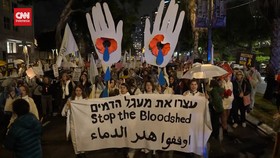 VIDEO: Pedemo Blokir Jalan Tel Aviv, Desak Israel Setop Agresi di Gaza