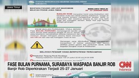 VIDEO: Fase Bulan Purnama, Surabaya Waspada Banjir Rob