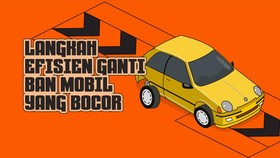 INFOGRAFIS: Langkah Efisien Ganti Ban Mobil yang Bocor