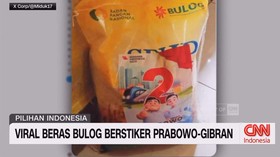 VIDEO: Viral Beras Bulog Berstiker Prabowo-Gibran
