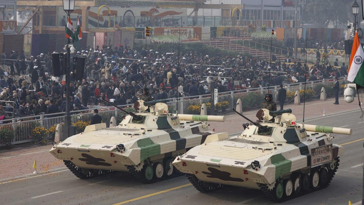 FOTO: Parade Militer Peringatan Hari Republik India ke-74