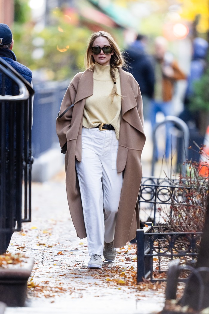 NEW YORK, NEW YORK - NOVEMBER 22: Jennifer Lawrence is seen in the West Village on November 22, 2023 in New York City. (Photo by Gotham/GC Images)