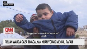 VIDEO: Ribuan Warga Gaza Tinggalkan Khan Younis Menuju Rafah