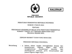 PP Nomor 5 Tahun 2024 tentang Gaji PNS: Isi dan Link Download