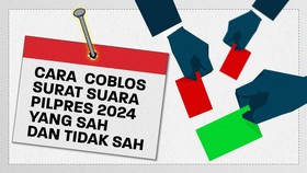 INFOGRAFIS: Cara Coblos Surat Suara Pilpres yang Sah dan Tidak Sah