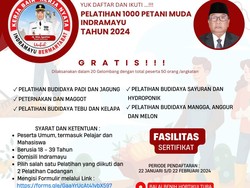 Dicari 1000 Pemuda untuk Latihan Cocok Tanam di Indramayu
