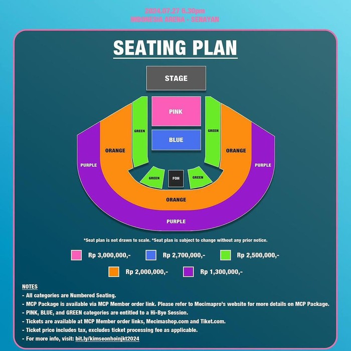 Seating Plan Fan Meeting Kim Seon Ho 2024