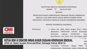 VIDEO: Ketua BEM UI Diskors Imbas Kasus Dugaan Kekerasan Seksual