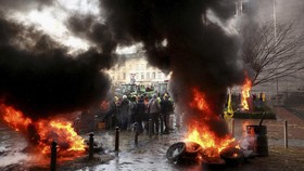 FOTO: Demo Petani di Belgia Rusuh di Tengah KTT Uni ropa