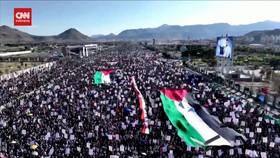 VIDEO: Yaman Kembali Demo Akbar Dukung Palestina, Jalan Penuh Sesak