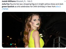 Julia Fox Pakai Dress Kuning & Lipstik Hijau, Diejek Seram Seperti Halloween