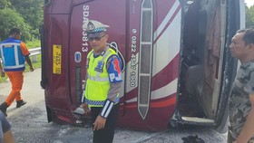 Polisi Selidiki Penyebab Kecelakaan Bus Kader Hanura di Tol Solo-Ngawi