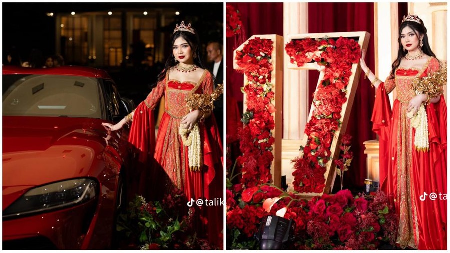 Crazy Rich Palembang Gelar Pesta Ultah Sweet 17, Dapat Kado Mobil Rp2 M