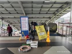 Eskalator Mati Stasiun Bekasi yang Viral Kini Mulai Diperbaiki