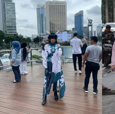Demam Karakter Game, Cosplayer Honkai: Star Rail Asyik Mejeng di Bundaran HI
