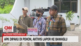 VIDEO: APK Dipaku di Pohon, Aktivis Lapor ke Bawaslu