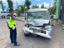 Kecelakaan Beruntun di Jalan Denpasar-Gilimanuk, 3 Kendaraan Ringsek