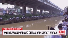 VIDEO: Aksi Relawan Prabowo-Gibran Raih Simpati Warga