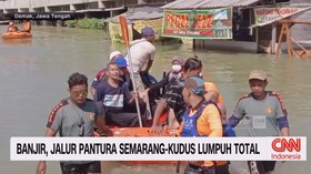 VIDEO: Banjir Jalur Pantura Semarang-Kudus Lumpuh Total