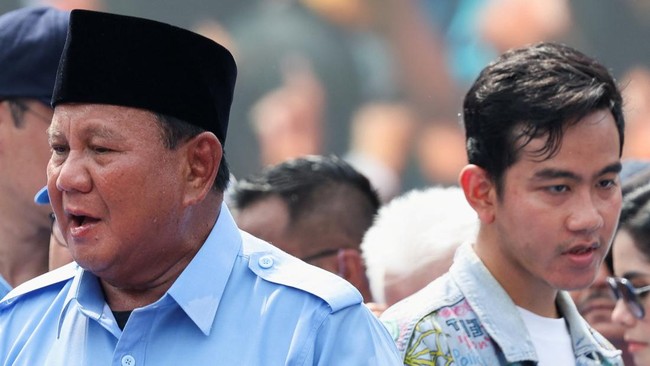Pasangan Prabowo-Gibran unggul dengan suara 57,44 persen berdasarkan hitung cepat Lembaga Survei Indonesia (LSI) per pukul 16.03 WIB, Rabu (14/2).