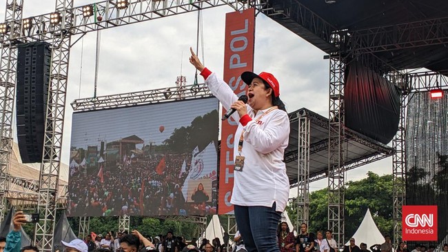 Ketua DPP PDIP Puan Maharani meminta para pendukungnya untuk berani apabila ada pihak yang mengintimidasi untuk tidak memilih Ganjar-Mahfud.