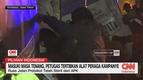 VIDEO: Masuki Masa Tenang, Petugas Tertibkan Alat Peraga Kampanye