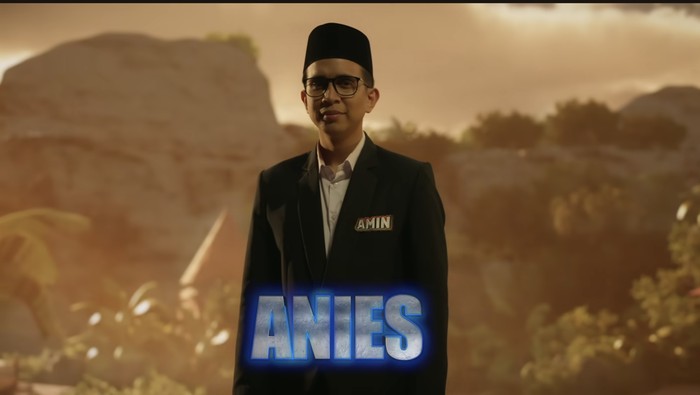 Tangkapan layar Epic Rap Battles of Presidency 2024 oleh Skinnyindonesian24