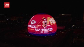 VIDEO: The Sphere Tampilkan Kansas City Chiefs usai Juara Super Bowl