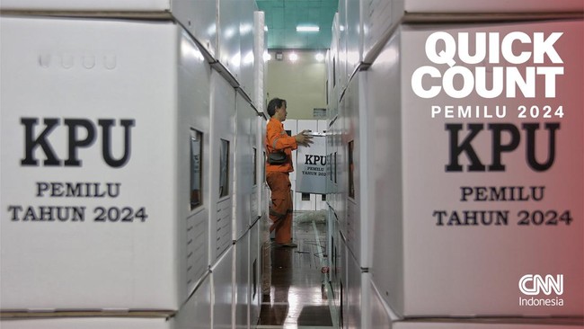 Litbang Kompas merilis hasil quick count alias hitung cepat Pileg 2024. Total suara sementara yang masuk sebesar 40,45 persen hingga pukul 19.37 WIB.