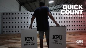 Quick Count Charta 75% Suara: Anies 25%, Prabowo 57%, Ganjar 16%