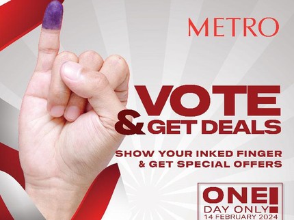 Tunjukkan Bukti Jari Tinta Ungu, Bunda Bisa Nikmati Promo Vote & Get Deals METRO Department Store