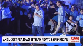 VIDEO: Aksi Prabowo Joget Setelah Pidato Kemenangan
