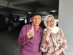 Nyoblos Bareng Keluarga, Amien Rais Optimis Partai Ummat Dapat Kursi di DPR