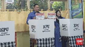 AHY Resmi Nyoblos: Semoga yang Terpilih Memegang Mandat Rakyat