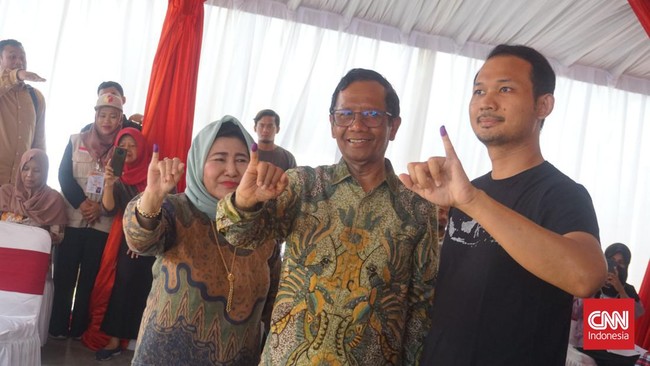 Mahfud mengungkap hal yang berbeda dibanding pengalaman mencoblos pada sejumlah pemilu sebelumnya.