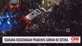VIDEO: Suasana Kedatangan Prabowo-Gibran ke Istora via Drone