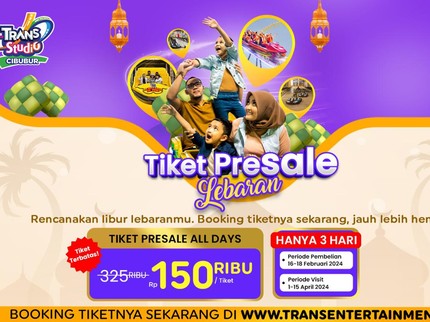 Jangan Kelewatan Bun! Serbu Tiket Presale Trans Studio Cibubur Diskon 50%, Cuma 3 Hari