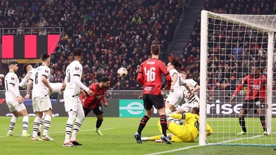 Hasil Play-off 16 Besar Liga Europa: Milan Bantai Rennes