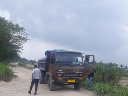 Polisi Bongkar Tambang Pasir Ilegal di Sergai, 5 Orang Ditangkap