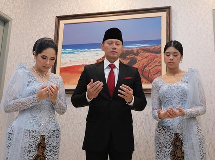 5 Potret Anggun Annisa Pohan Berkebaya Dampingi Sang Suami AHY Dilantik Jadi Menteri
