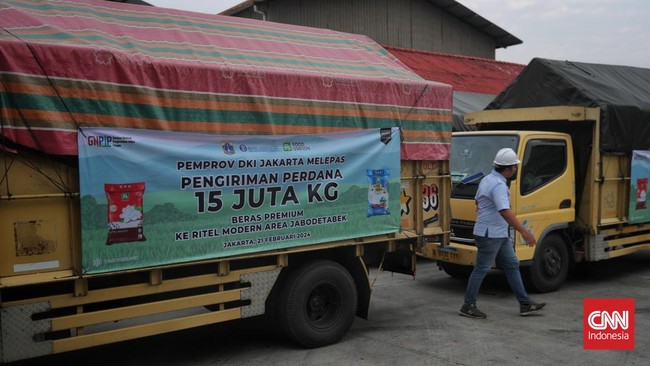 Penjabat (Pj) Gubernur DKI Jakarta Heru Budi Hartono mengatakan 15 ribu ton beras digelontorkan bertahap untuk memenuhi stok bagi warga Jabodetabek.