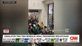 VIDEO: Eskalator Tiba Berbalik Arah, Penumpang Berjatuhan