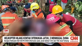 VIDEO: Helikopter Hilang Kontak Ditemukan Jatuh, 3 Meninggal Dunia