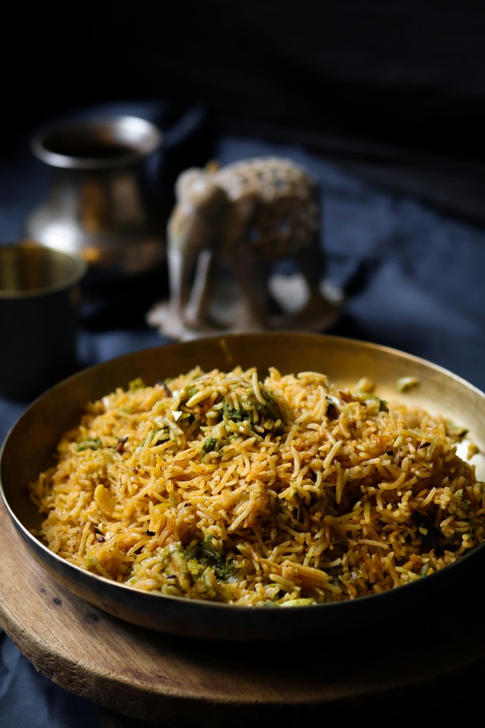 Ilustrasi nasi biryani khas India