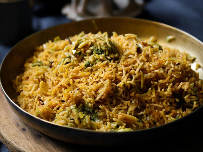 Illustration of typical Indian biryani rice