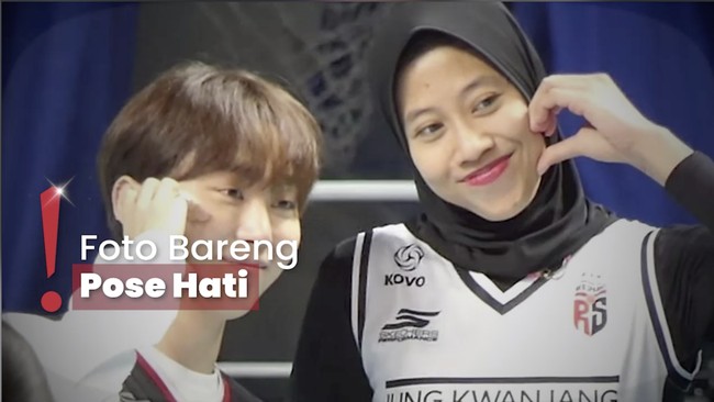 Momen Akrab Megawati & Seungkwan SEVENTEEN di Laga Red Sparks