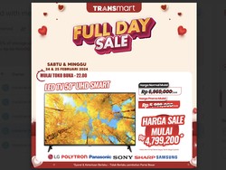 Sikat! TV LED 50 UHD Smart TV Diskon Jumbo di Transmart Full Day Sale